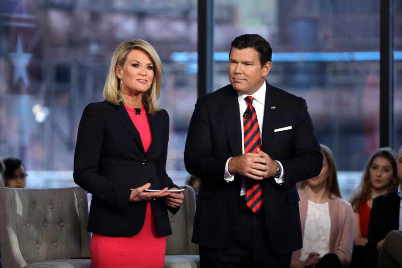Bret Baier, right, and Martha MacCallum, left, moderated Fox News' two-hour Republican...