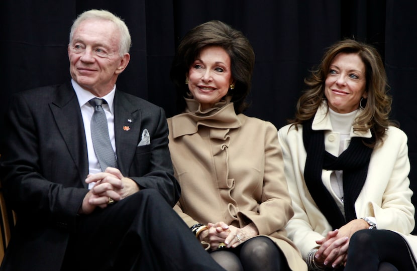 FILE -- Jerry Jones, Gene Jones and Charlotte Jones Anderson took part in the press...