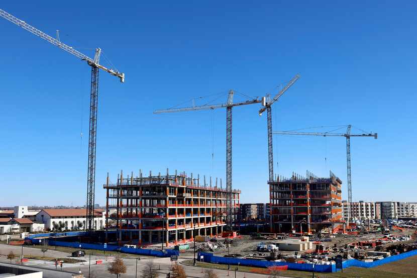 Wells Fargo's 850,000-square-foot, 22-acre campus is under construction in Irving.