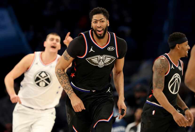 CHARLOTTE, NORTH CAROLINA - FEBRUARY 17: Anthony Davis #23 of the New Orleans Pelicans and...