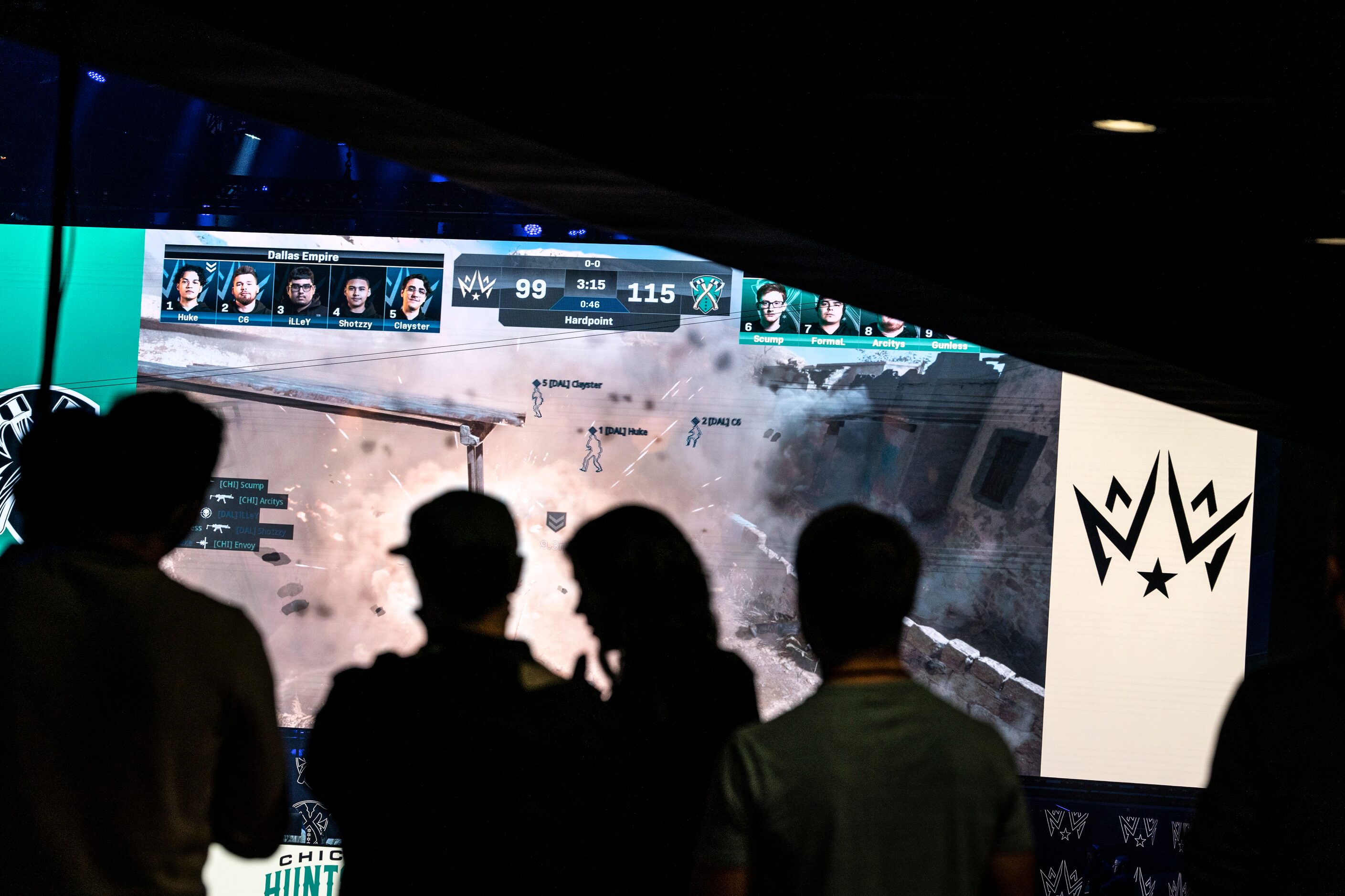 Fans watch Dallas Empire compete against Chicago Huntsmen in the Call of Duty League Launch...