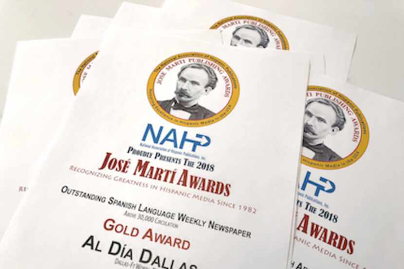 El reconocimiento para Al Día de parte de la Asociación Nacional de Publicaciones Hispanas....