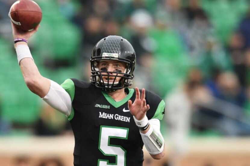 Andrew McNulty is competing to hang on to the starting quarterback job at North Texas this...