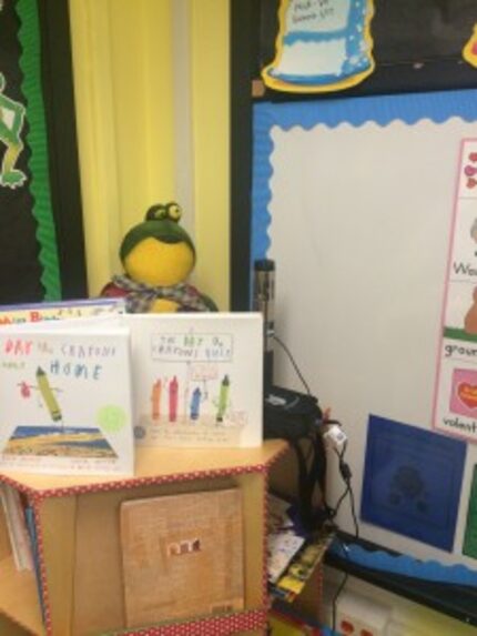  Air monitoring equipment in a Lakewood classroom. (Dallas ISD)