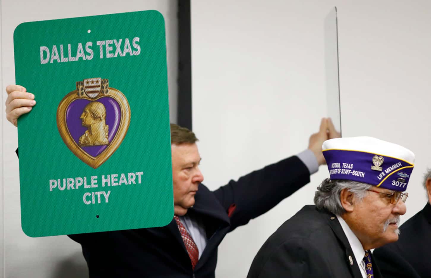 Dallas City Council member Rickey Callahan helped proclaim Dallas a Purple Heart City before...