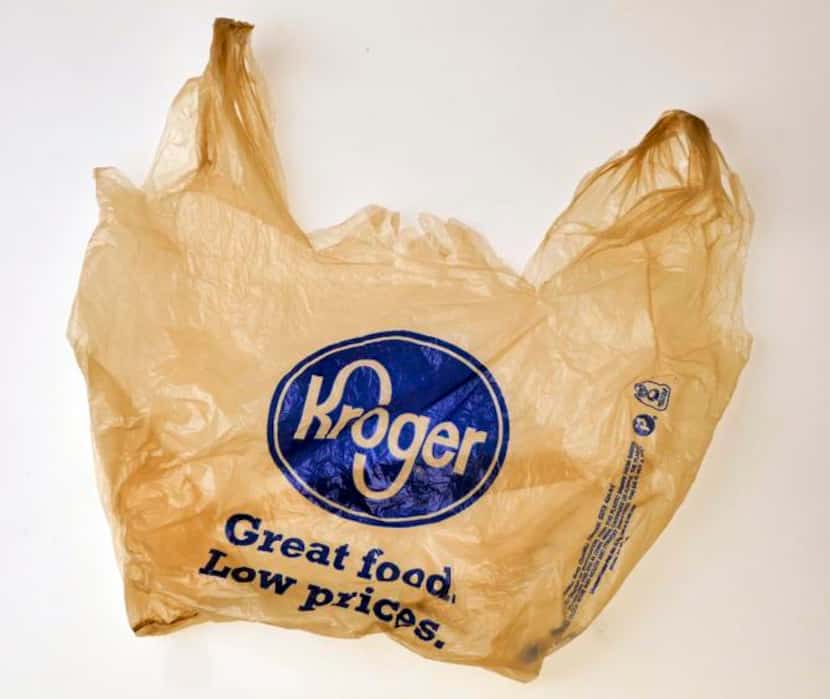 
Kroger says the rules require a larger minimum thickness for single-use bags than is...