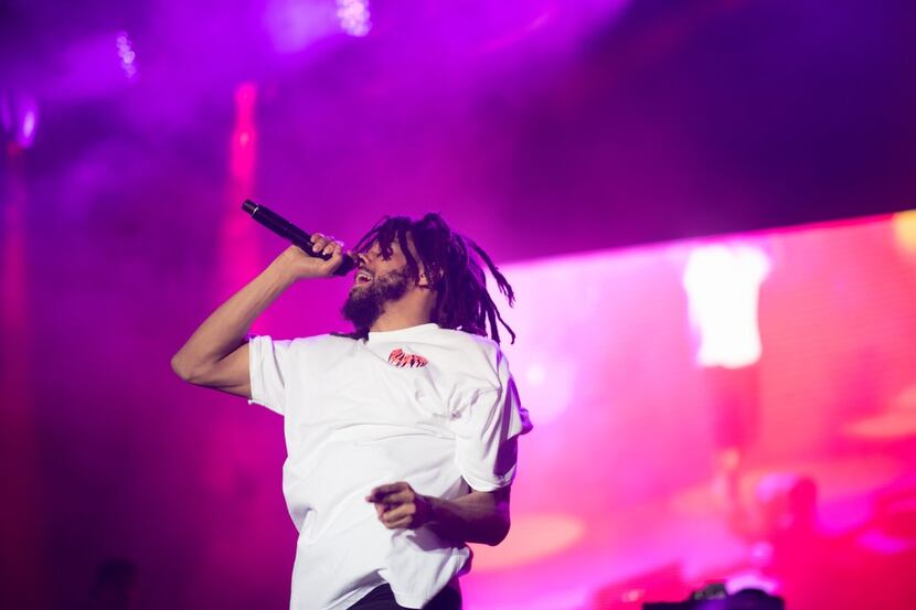 Hip hop artist J. Cole performed at hip-hop music festival JMBLYA on May 4, 2018 in Dallas.