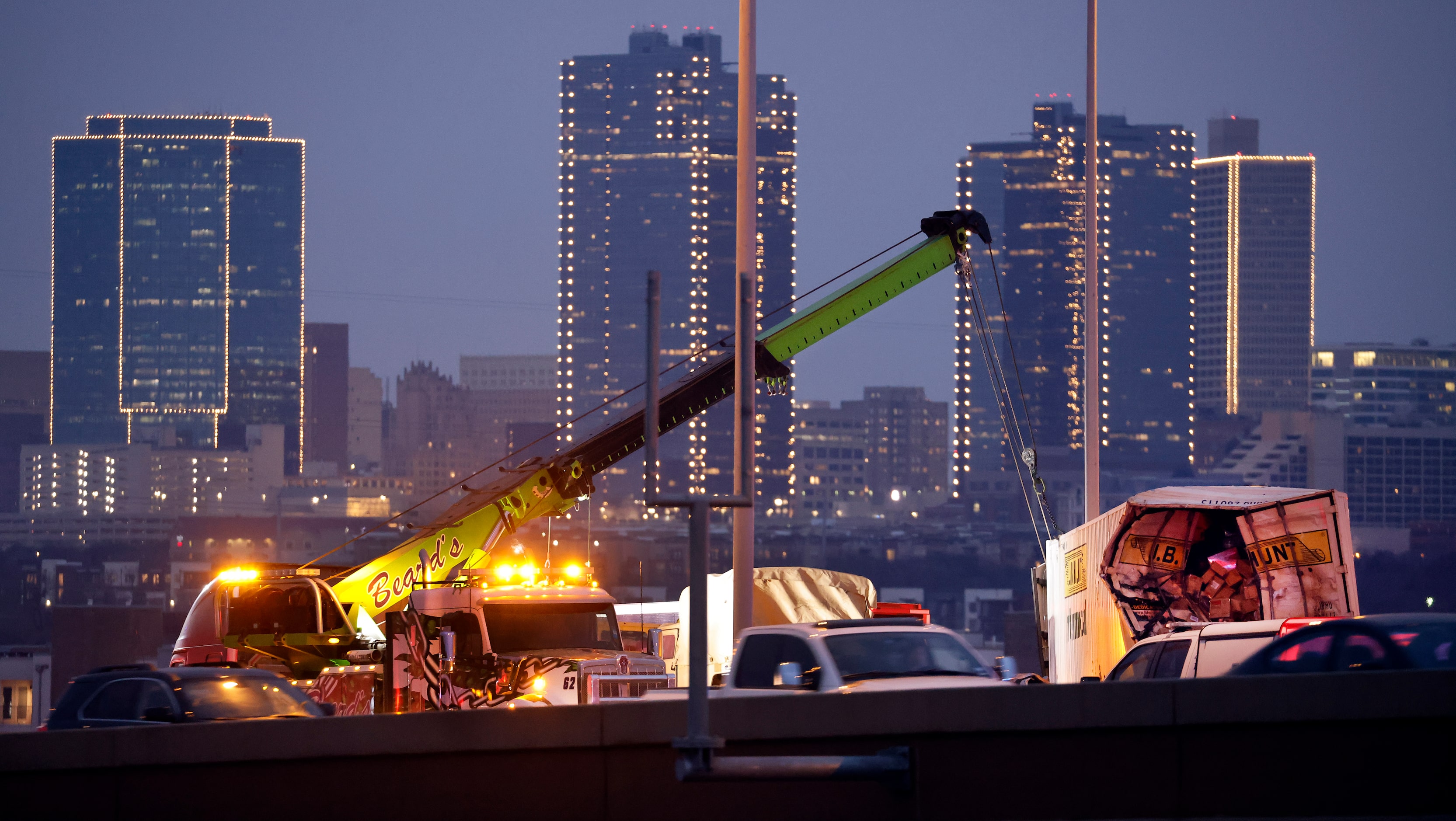 Cleanup continues on Interstate 35W near Northside Dr. in Fort Worth after a 133-car pile-up...