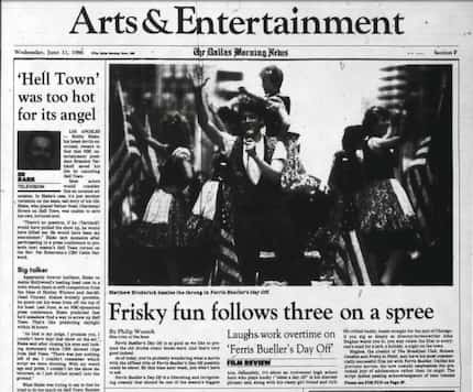 The Dallas Morning News as it appeared June 11, 1986.