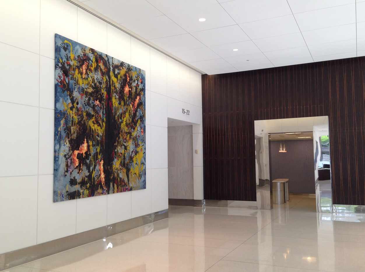 St. Paul Place's lobby got new furnishings and art. (Steve Brown/Staff)
