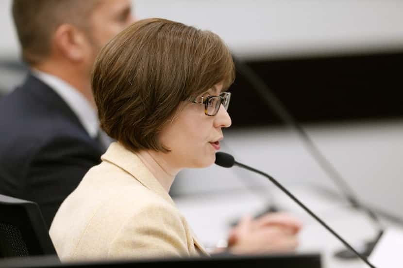 Elizabeth Reich, chief financial officer, gives a report of the standing an plans for the...