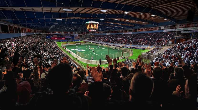 An artist's rendering of the renovated arena interior.