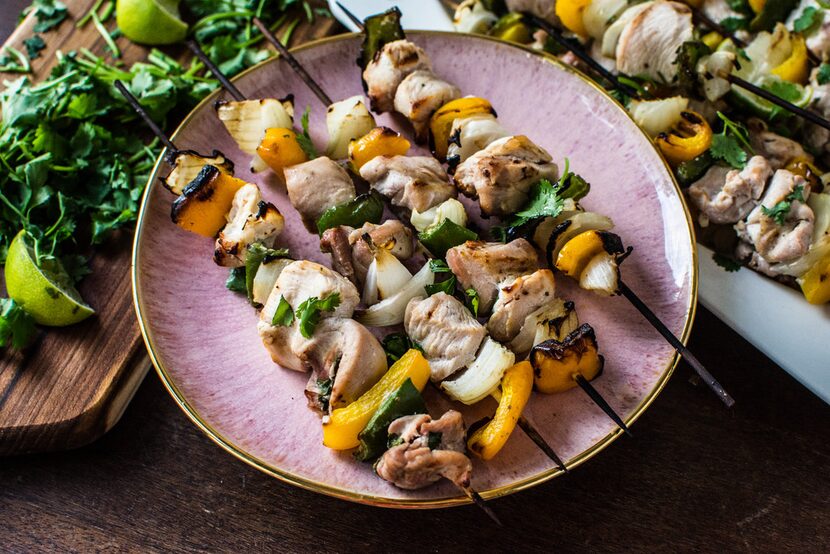 Coconut Lime Chicken Kebabs 