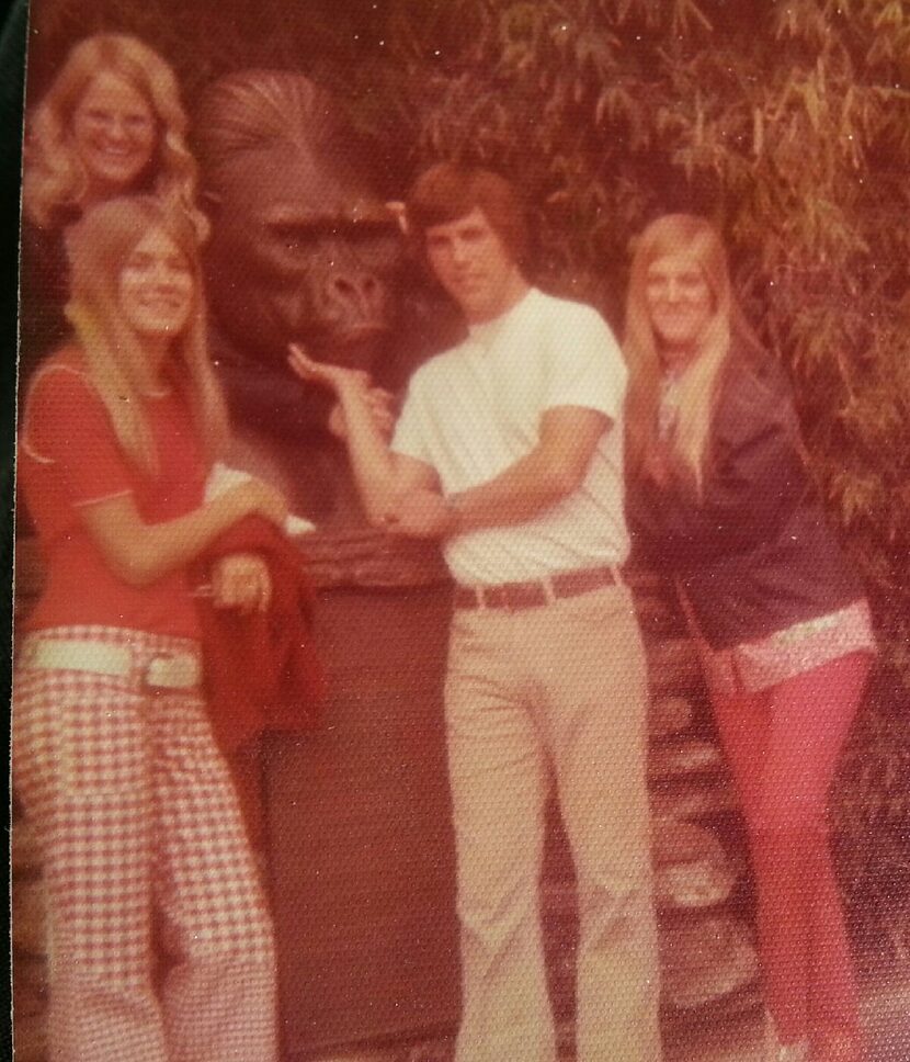 Barney Sarver with his wife and sisters-in-law, 18 months after he was released from prison.