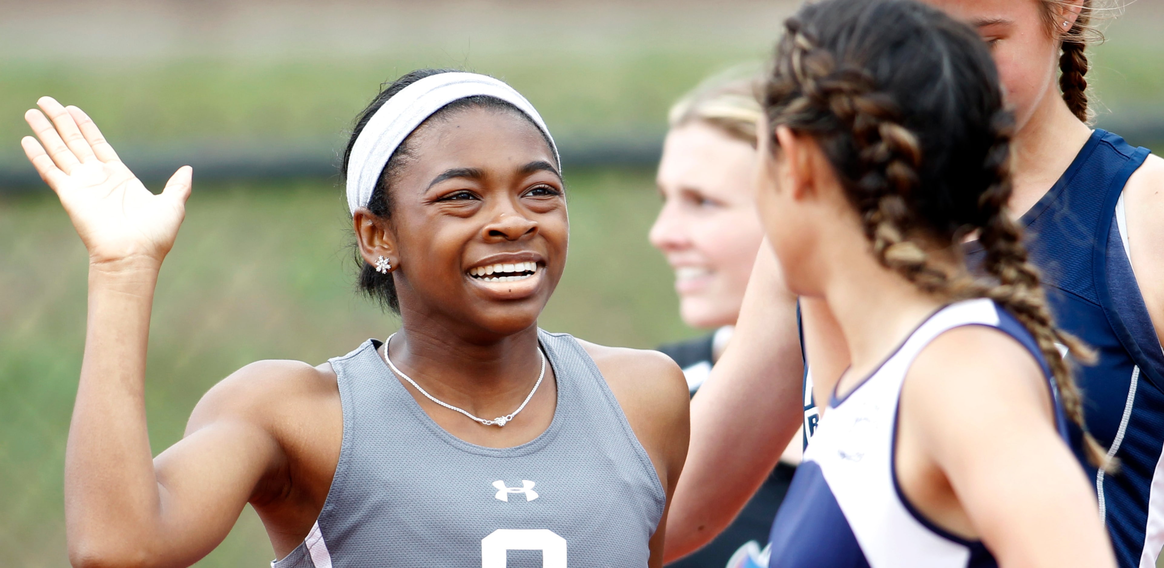 Maci Wilkerson, representing Ovilla Christian School, was all smiles after winning the Class...