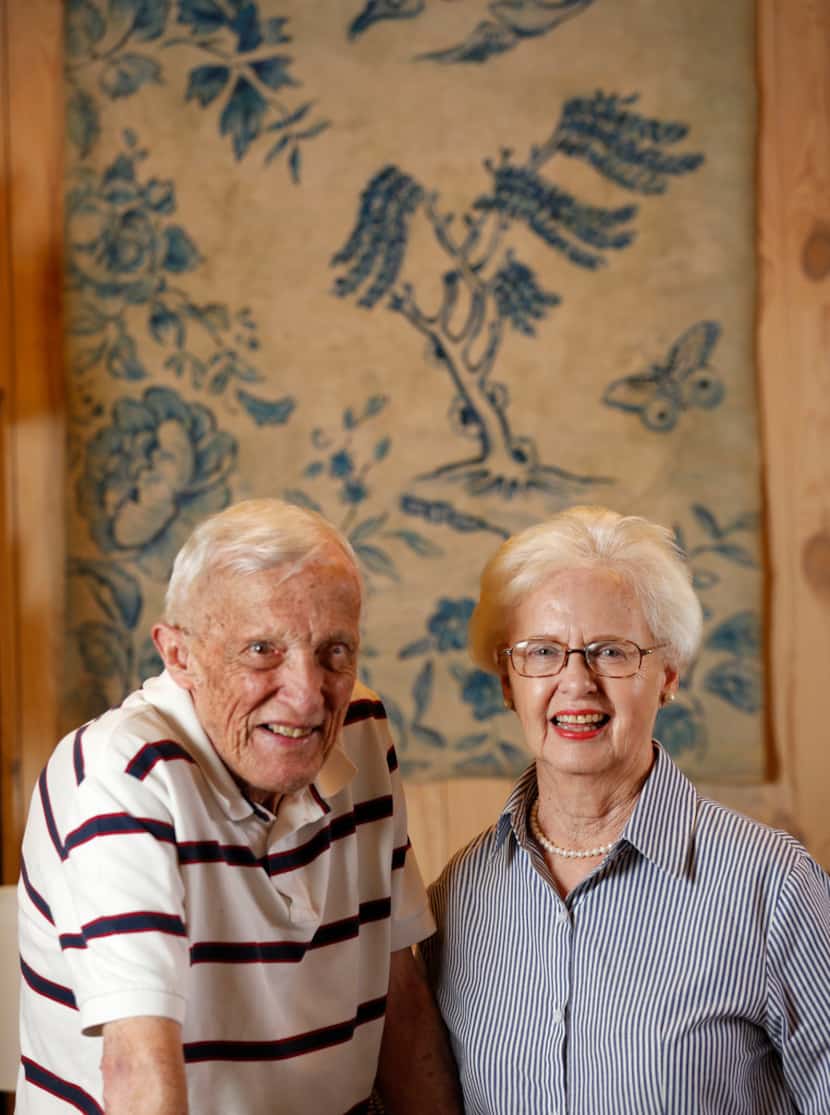 Foster and Nancy Poole, founders of The Sample House, pose for a photograph at the store in...