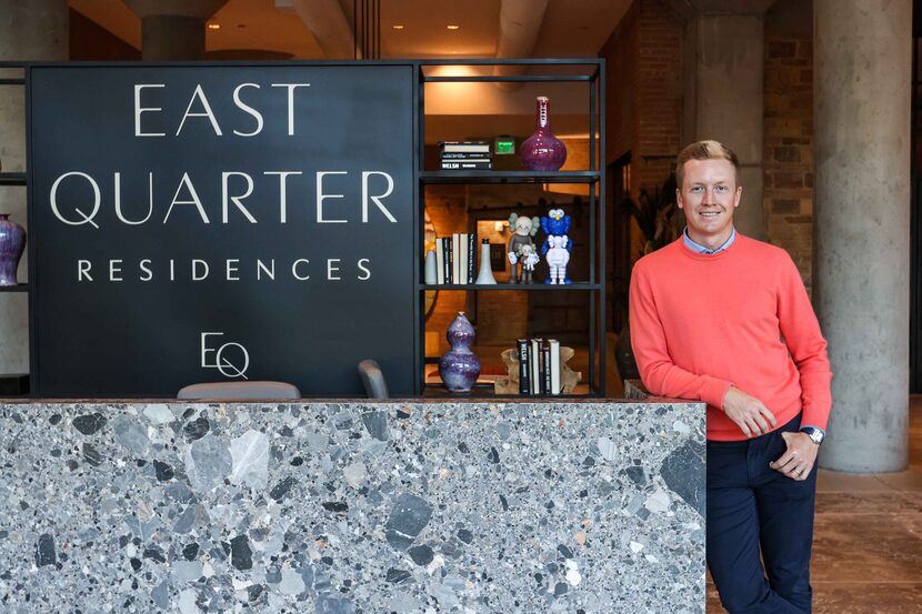 Developer Patrick Todd at the entry to the new East Quarter Residences tower in downtown...