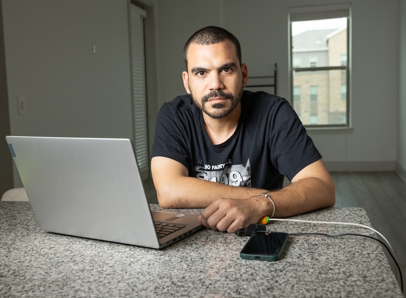 Jesús Jank Curbelo poses for a photo at his home in Aubrey on Tuesday, Sept. 3, 2024....