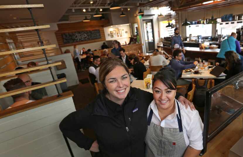 Oddfellows owner Amy Cowan (left) and chef Anastacia Quinones organized efforts to bring box...