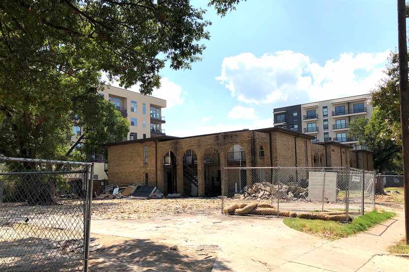 Demolition crews are busy knocking down old apartments and homes on McKinney Avenue.