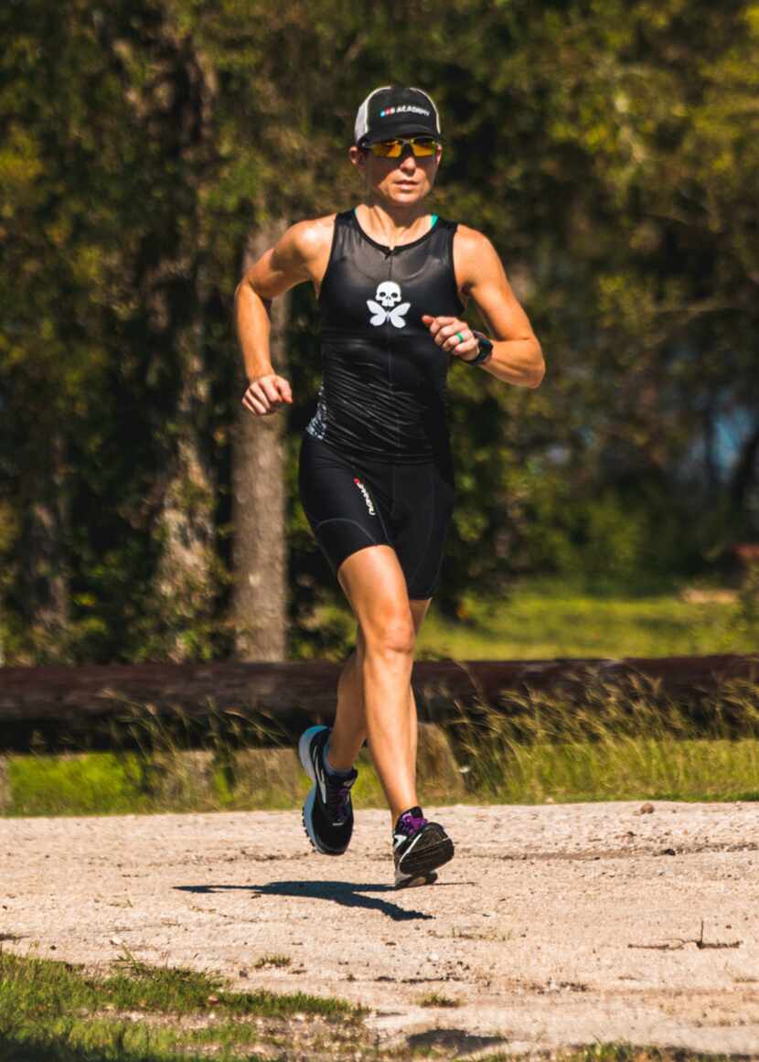 Brandi Swicegood on a training run in Austin in Sept., 2017.