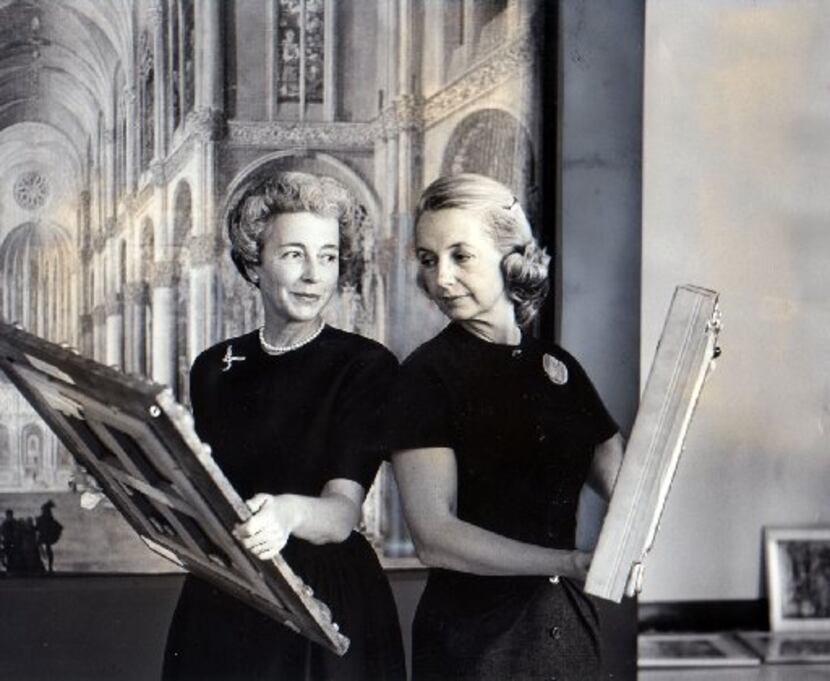 Margaret McDermott (left), who had only recently been named president of the Dallas Art...