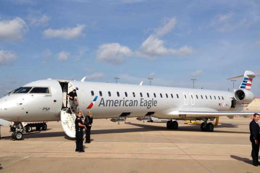 American Airlines Group showed off a Bombardier CRJ900 NextGen plane at DFW  International...