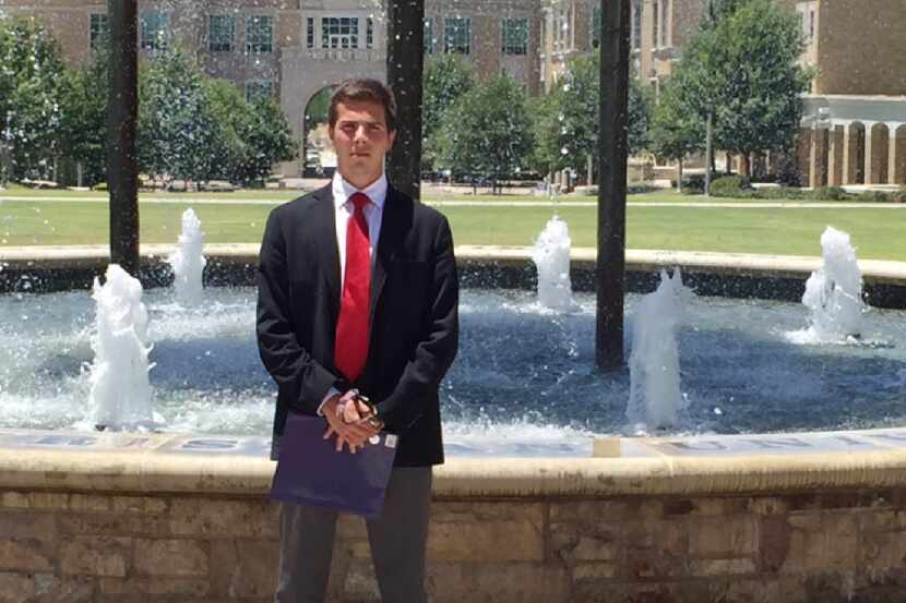  TCU student Harry Vincent, shown on the campus in 2015, as he prepared to fight against the...