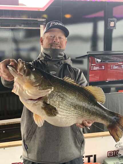 Scott Stephens of Conroe landed his 14.25-pound Legacy lunker on the first morning of the...