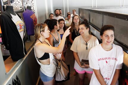 It isn't unusual to see a line at Torchy's Tacos. Here, a crowd waits at the new restaurant...