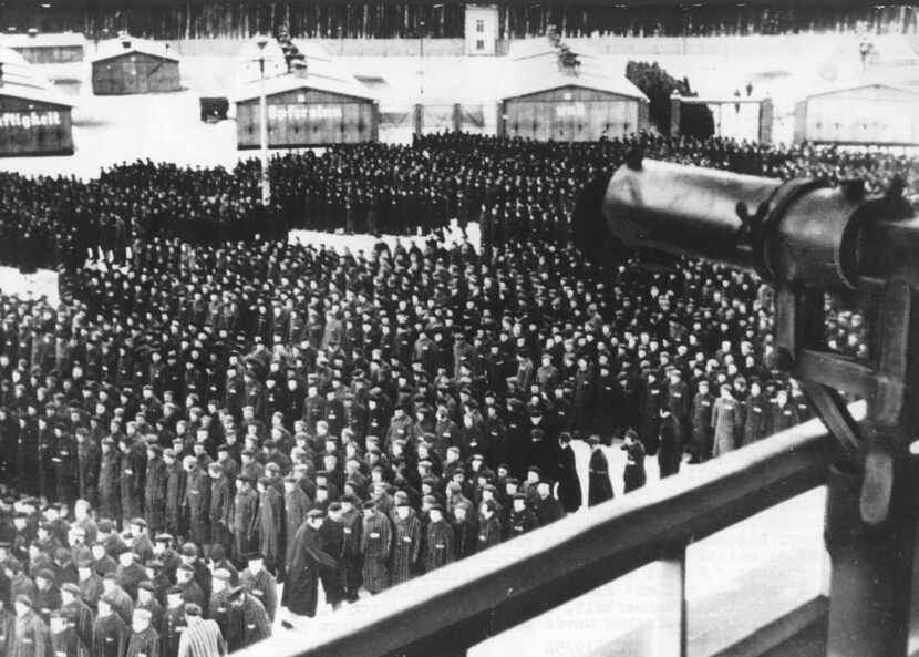 FILE - This undated file photo shows a roll call, in the early morning or late evening...