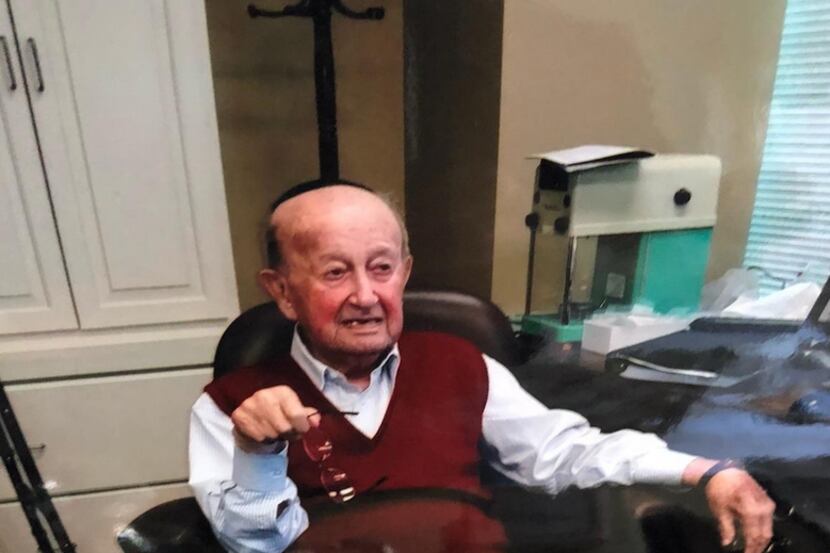 A photo taken in 2014 of Wider in his home office. The Holocaust survivor and respected...