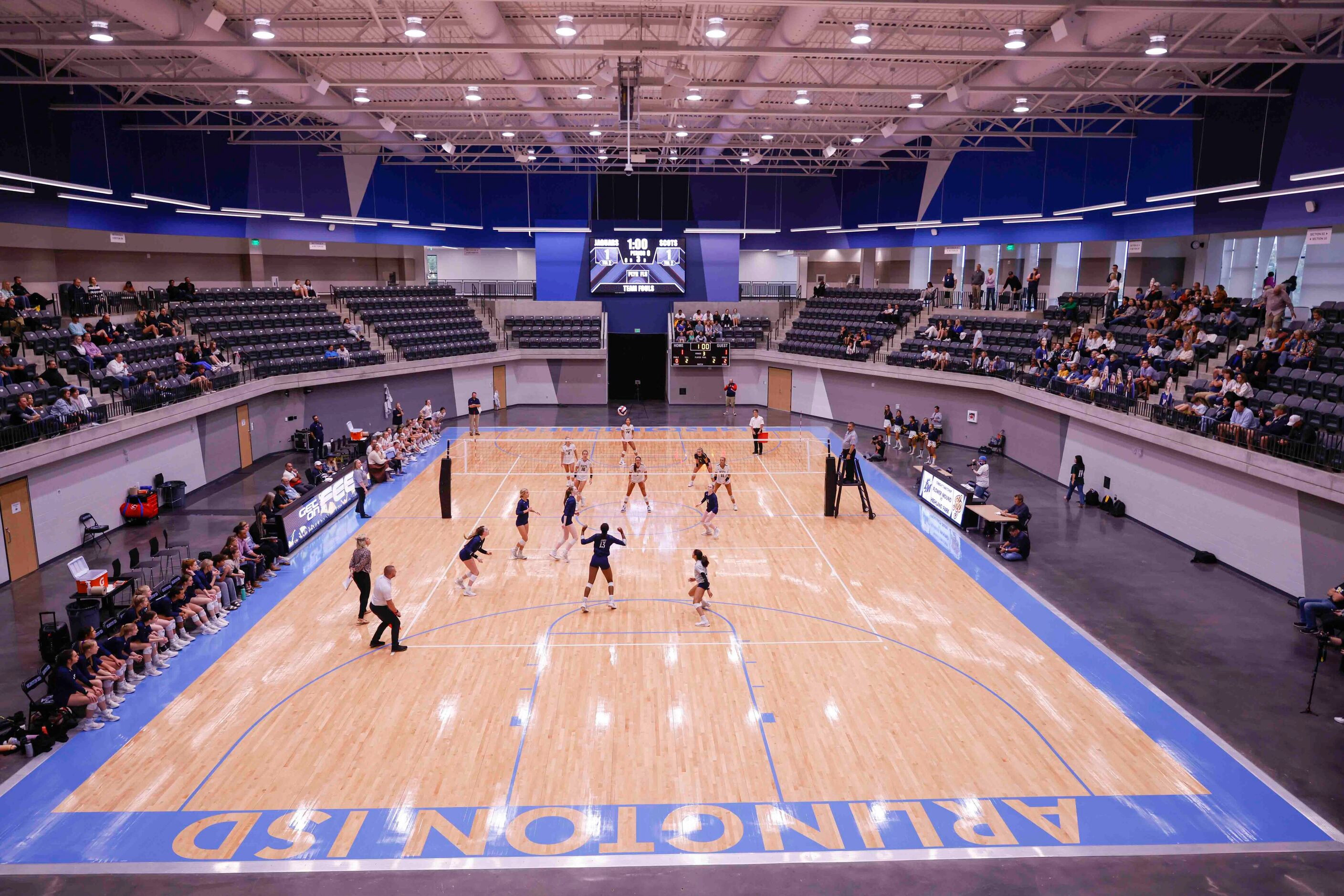 Generic photo of a volleyball game between Highland Park and Flower Mound High at Arlington...