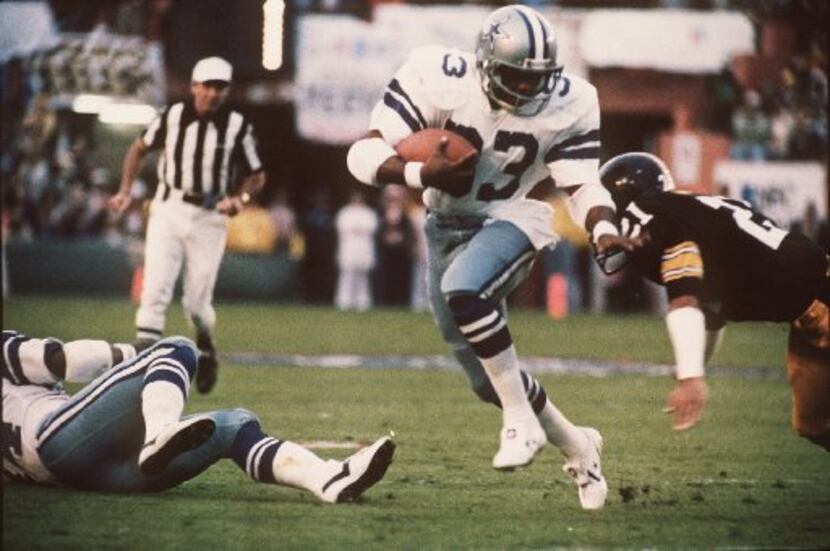 Cowboys running back Tony Dorsett against Pittsburgh in Super Bowl XIII. Dorsett is one of...