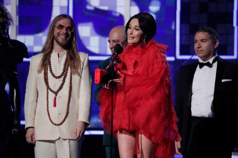 Kacey Musgraves wins Album of the Year during the 61st Grammy Awards at Staples Center in...