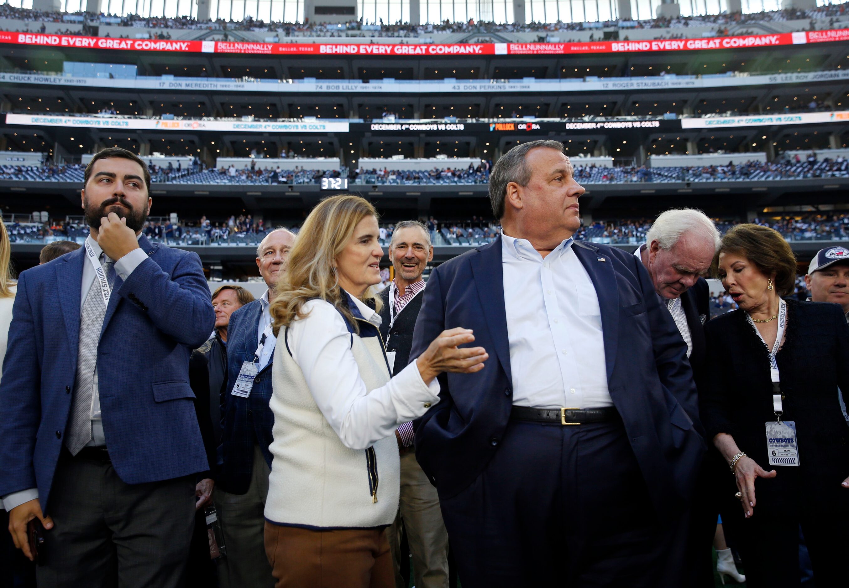 Former Governor of New Jersey Chris Christie (center, right) and his wife Mary Pat Christie...