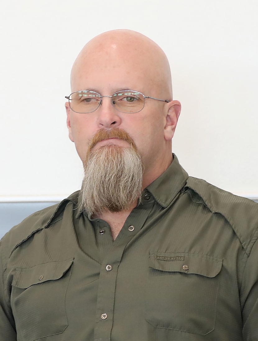 Princeton mayoral candidate Keith Schmitt poses during a candidate forum at Lovelady High...