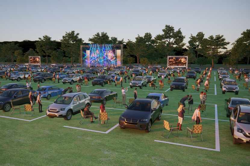 Renderings show what the social distancing-friendly set-up will look like at the McKinney...