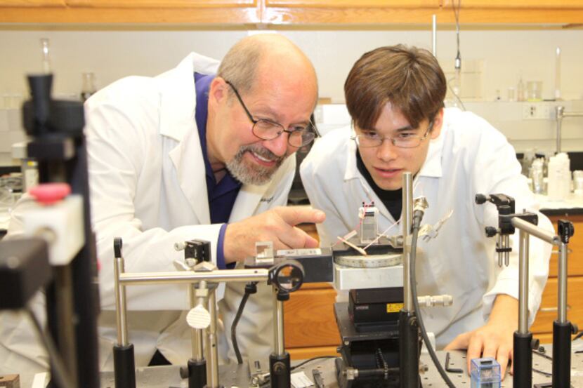 Dr. Ray Baughman, professor of chemistry and director of UTD’s NanoTech Institute, works...