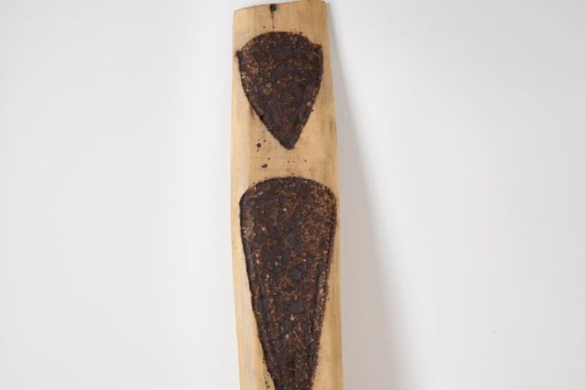 Ana Mandieta, Untitled, 1985 Wood and gunpowder 80 1/2 x 11 1/4 x 1 1/2 inches (204.5 x 28.6...