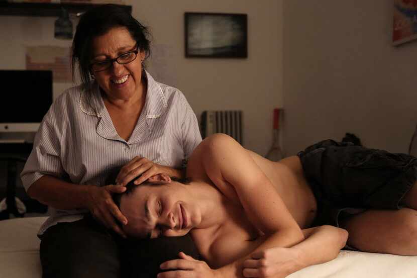 Still of Regina Case and Michel Joelsas in a scene from the movie, "The Second Mother."