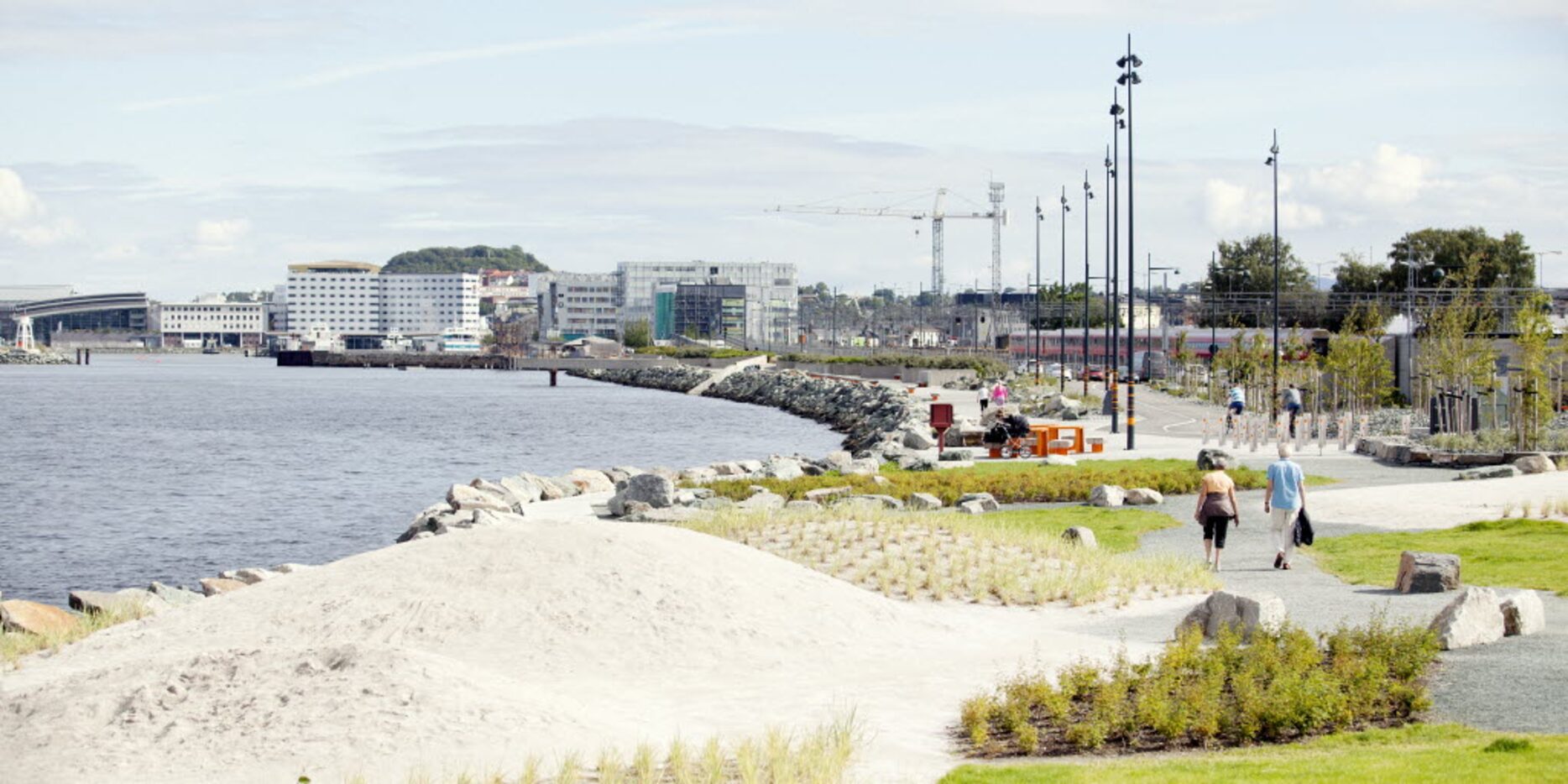 New to Trondheim is the Brattora promenade, popular for walking, biking, and running.