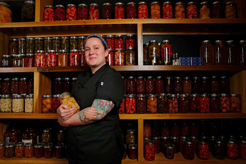 Executive chef Kendra Valentine, of Tapas Castile, worked with Jessica Kate-Martinez to jar...