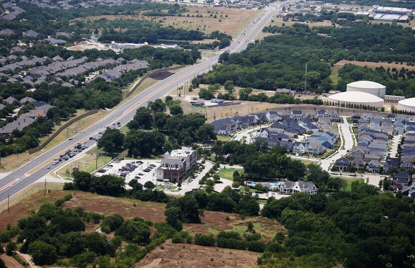 Tucker Hill neighborhood sits up against U.S. 380 in McKinney on July 20. (Vernon Bryant/The...