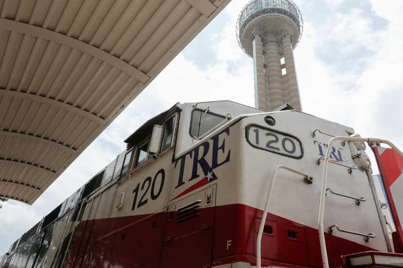 The TRE waits for passengers at Union Station in downtown Dallas in 2017. The Trinity...