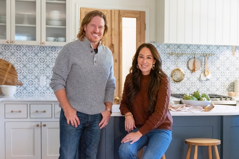 This image released by Magnolia Network shows Chip and Joanna Gaines from the sixth season...