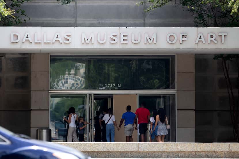 The exterior entrance to the Dallas Museum of Art, which was broken into on June 1, shown...