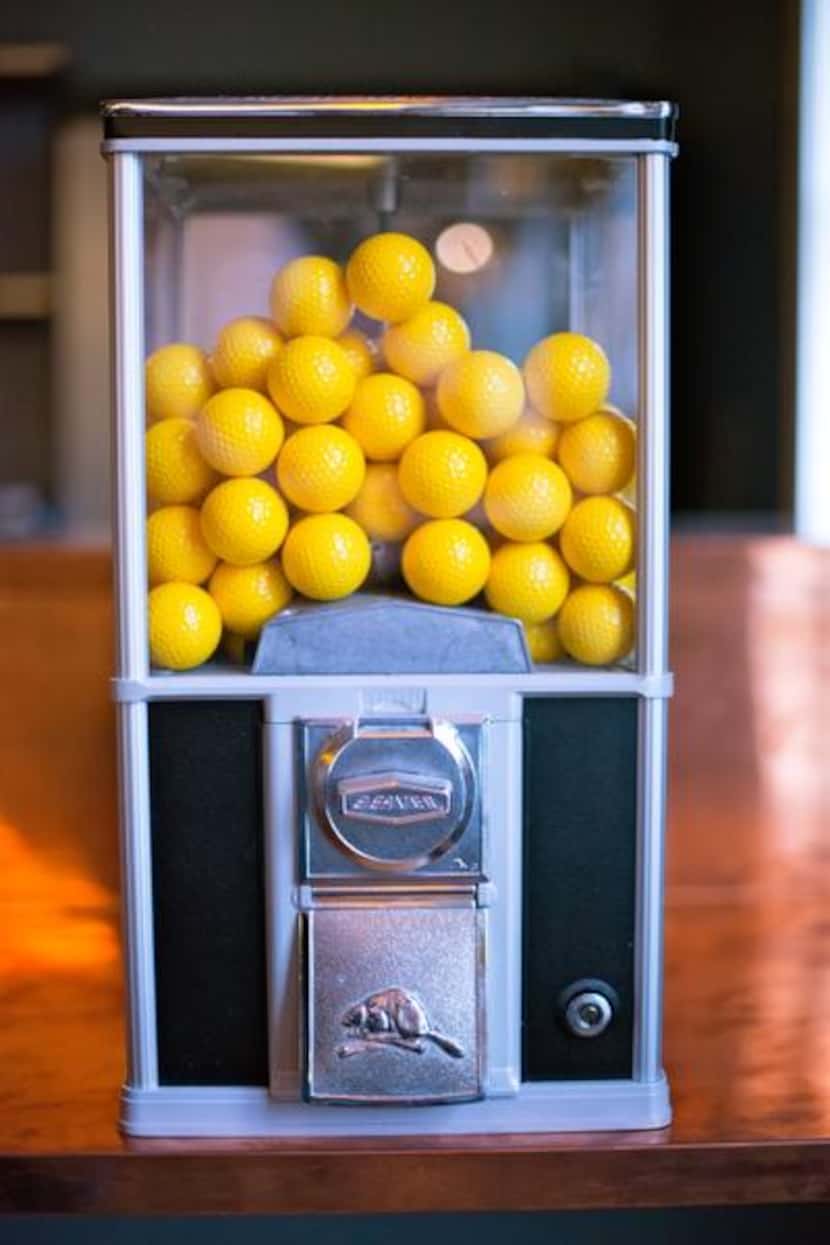 
A hint of nostalgia is the vintage-look ball dispenser.
