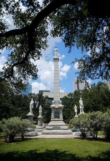The Confederate War Memorial honors Confederate soldiers who died in the Civil War at...