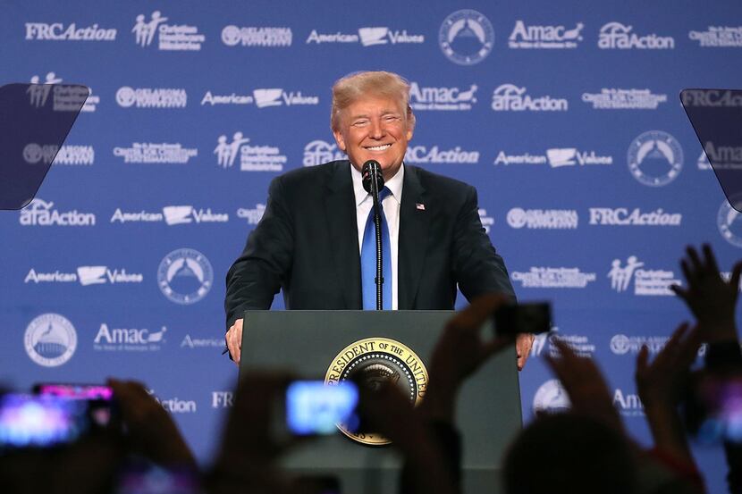 President Donald Trump spoke Friday during the annual Family Research Council's Values Voter...